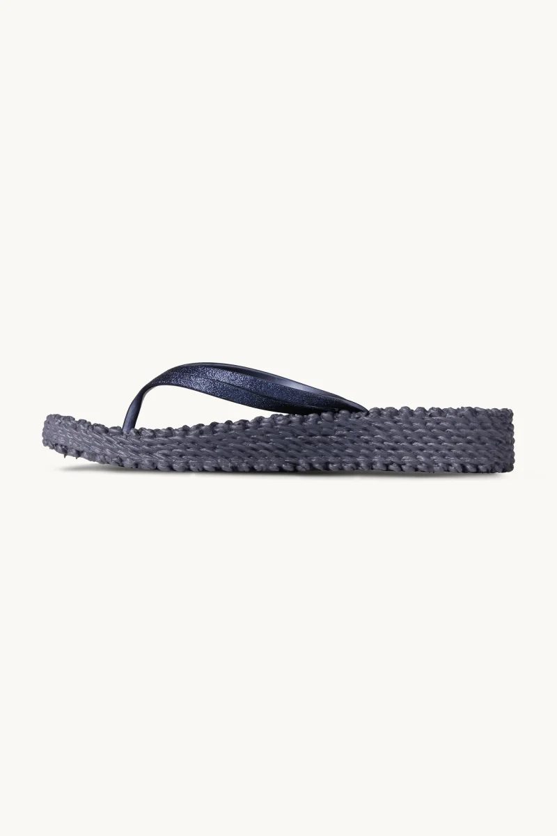 Tongs à Plateforme Pailletées - Ombre Blue – Image 4