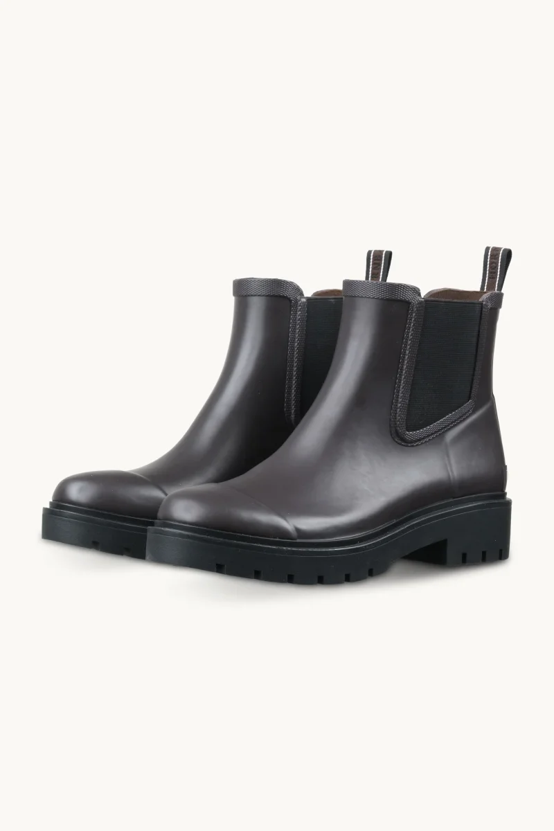 Chelsea Rain Boots - Brown Black – Image 2