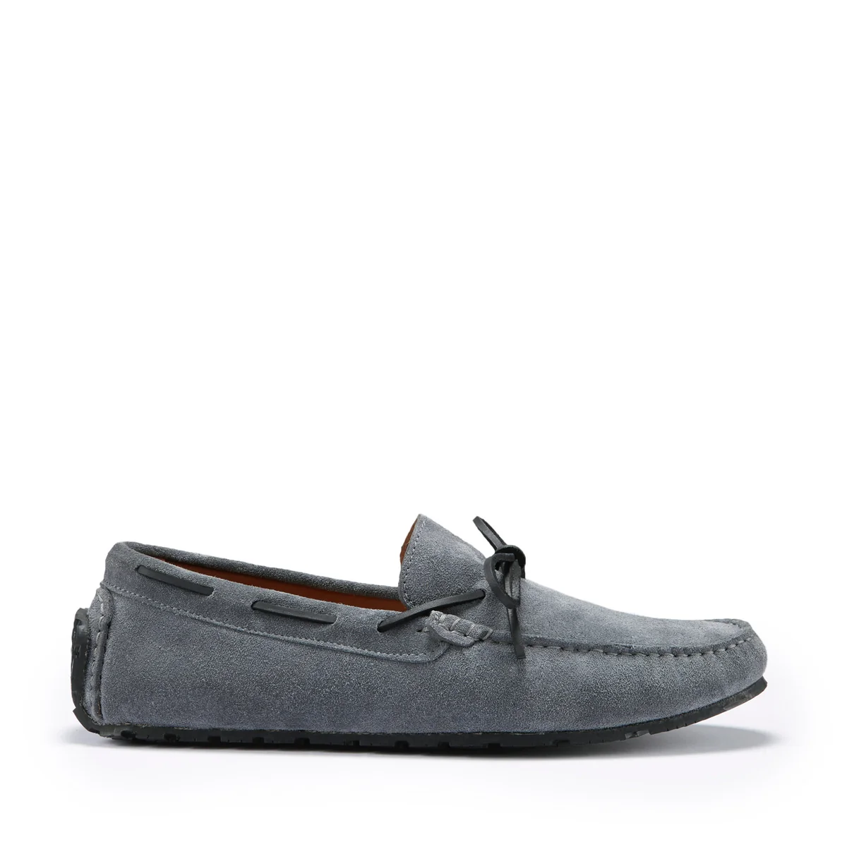 Tyre Sole Laced Driving Loafers, slate grey suede – Image 2